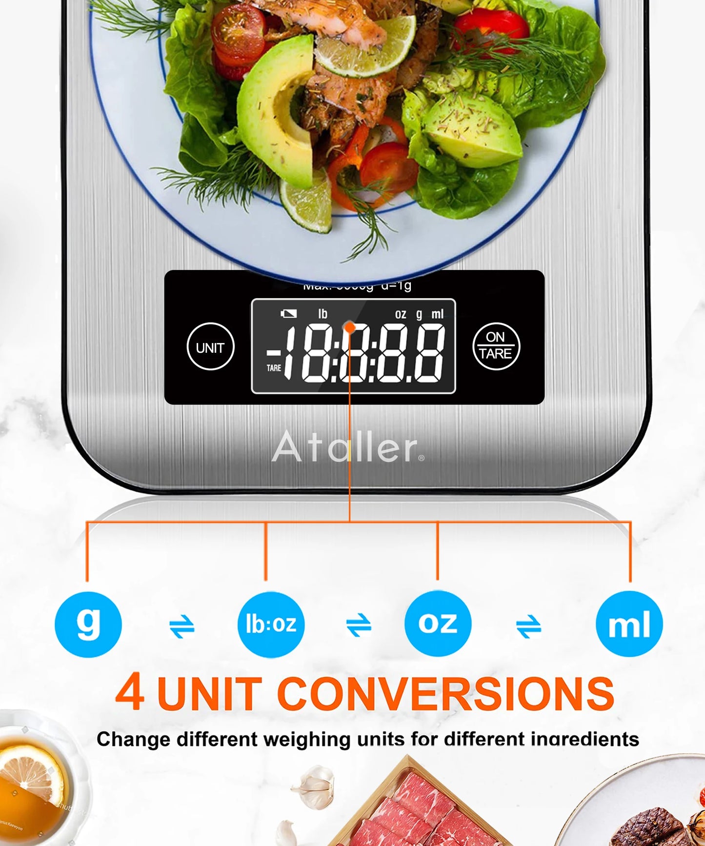 Smart Food Scales with Nutritional Calculator