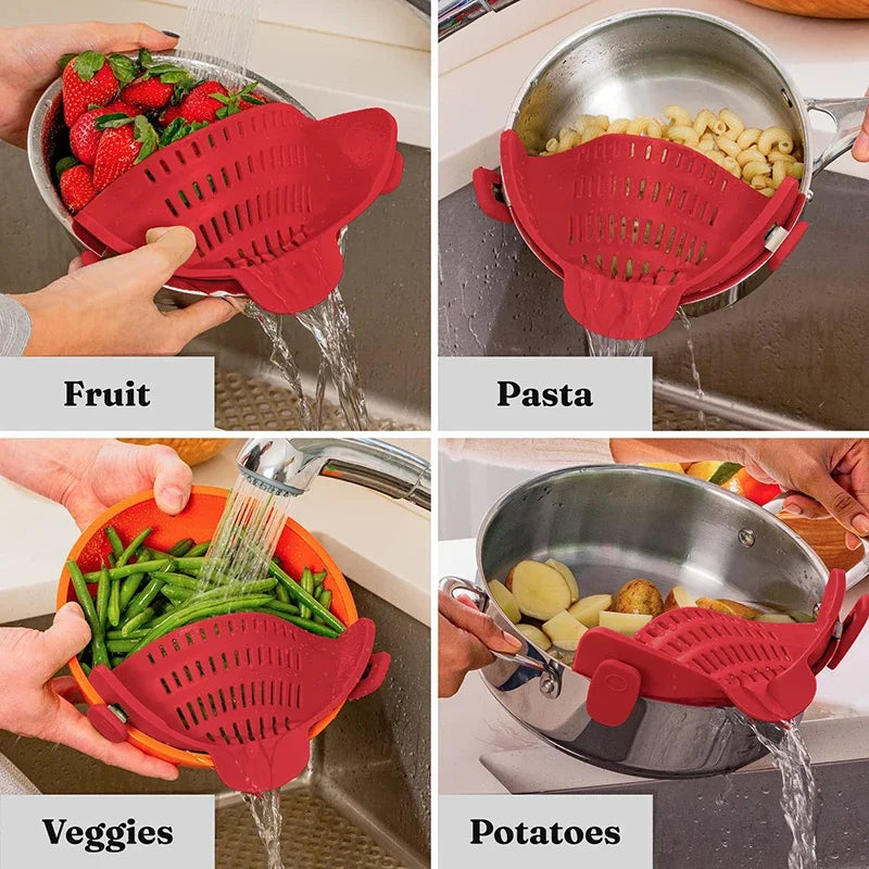 Universal Silicone Clip on Strainer