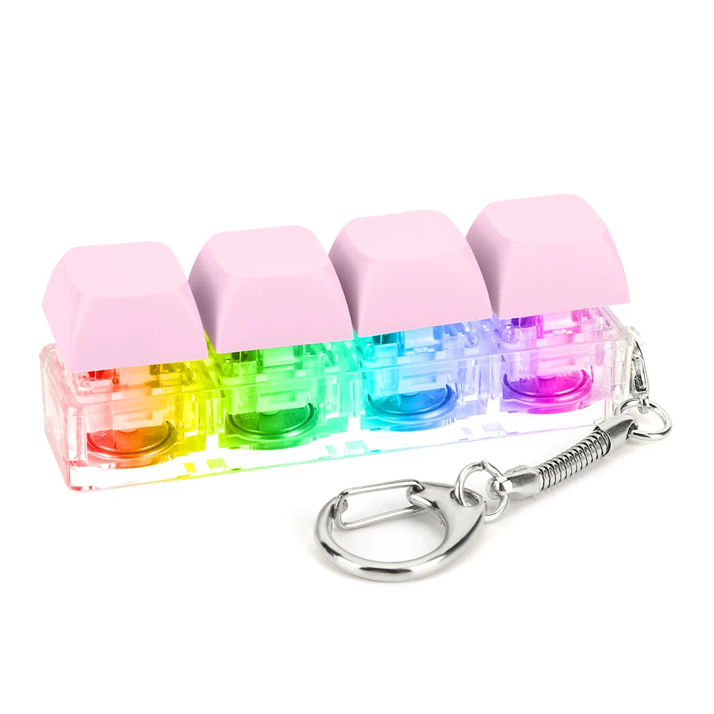 LED Keyboard Fidget Keychain