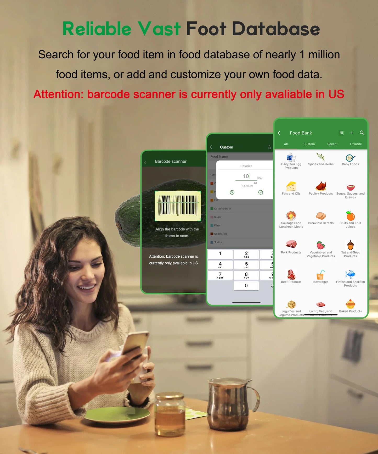 Smart Food Scales with Nutritional Calculator
