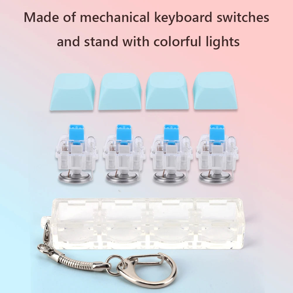 LED Keyboard Fidget Keychain